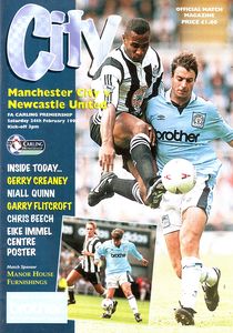 Manchester City v Newcastle United 1995/96